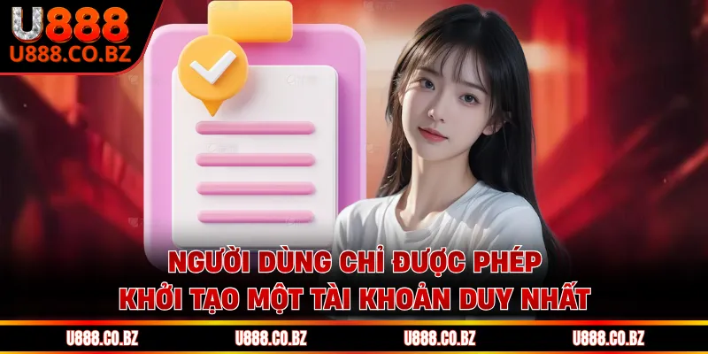 U888 KKL Trang Đăng Ký Nhà Cái Và Nhận 888K Chơi Thử 17 Người dùng chỉ được phép khởi tạo một tài khoản duy nhất